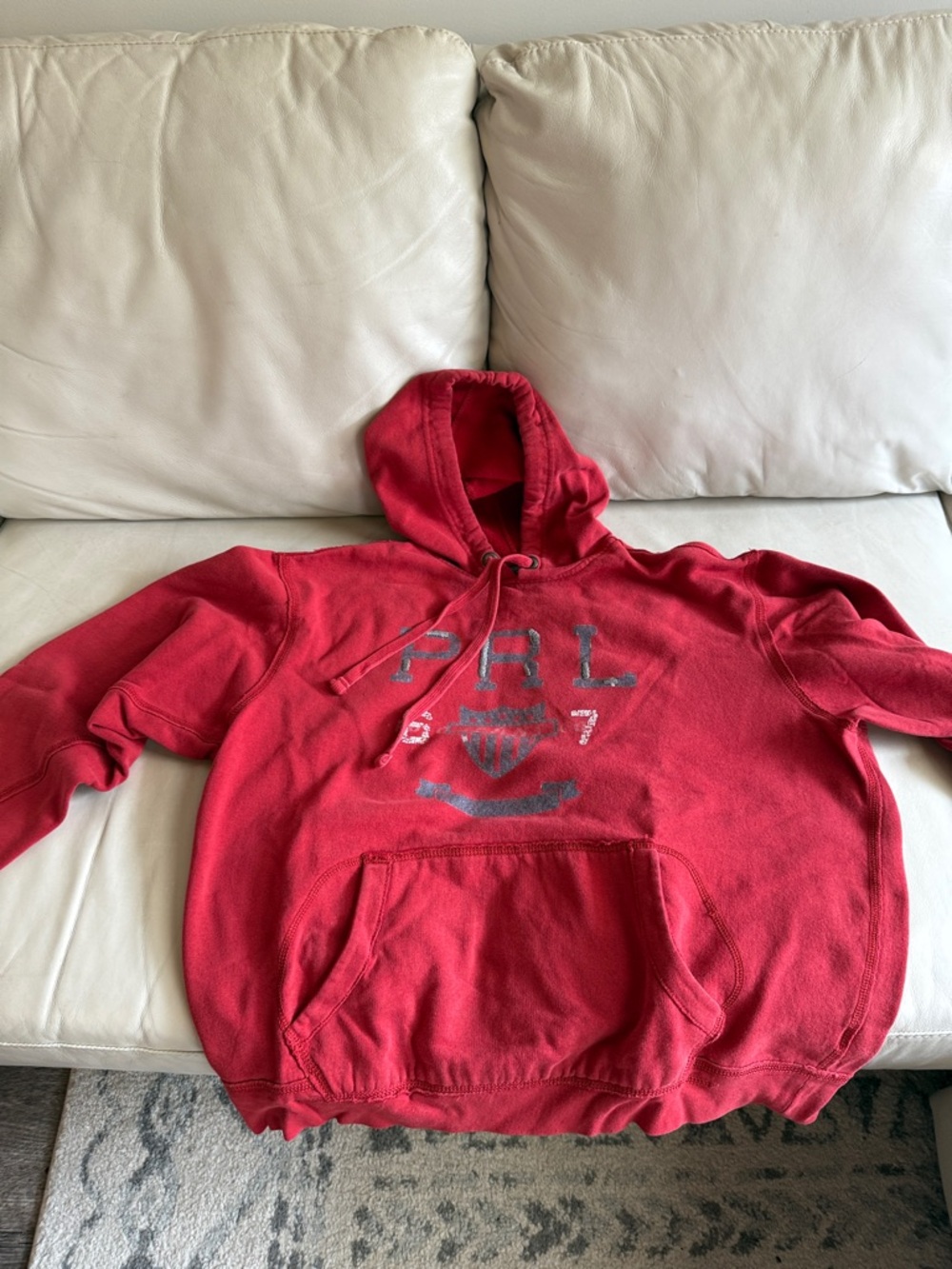 Polo by Ralph Lauren Red Hooded Pullover Sweatshirt